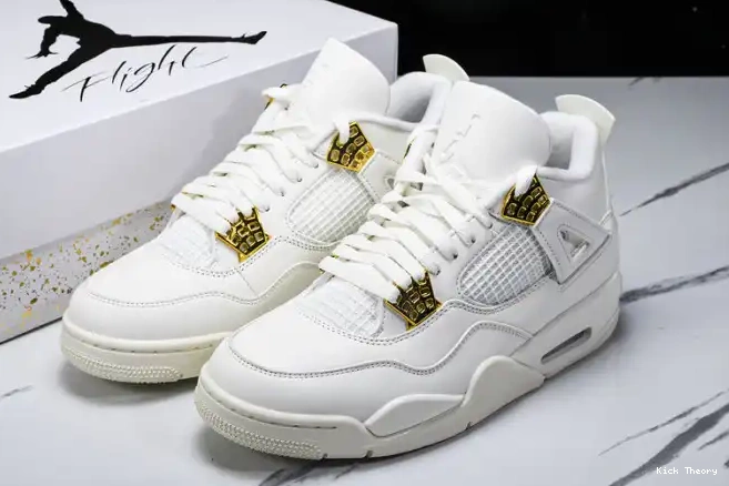 Kick Theory Jordan Gold 4 AQ9129-170 Metallic Retro 0511